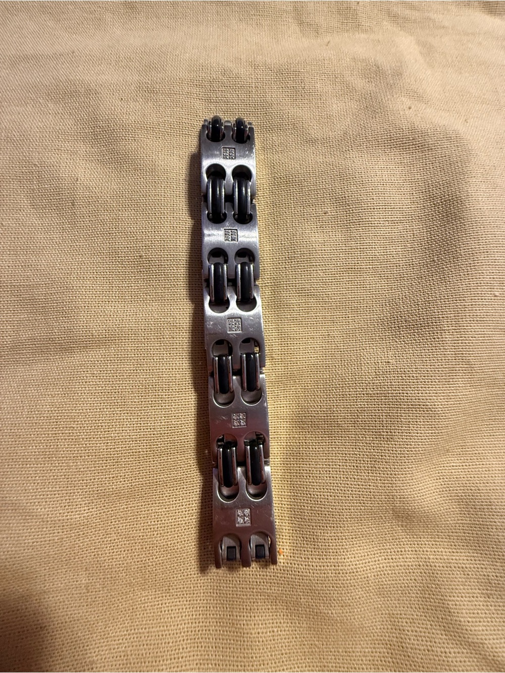 Men’s Stainless Steel Chain-Link Watch Strap - Silver